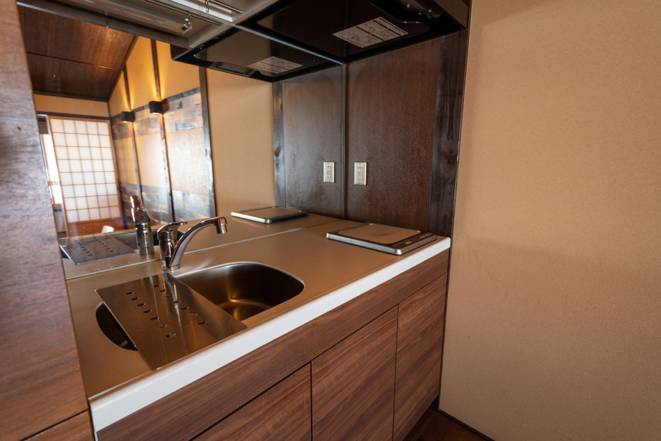 Guestroom on the 2F is equipped with a mini-kitchen