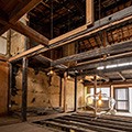 viewing the atrium from the inner part of the house