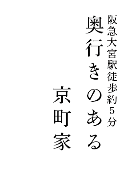 阪急大宮駅歩約5分 奥行きのある京町家