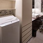 powder room with washing machine_KyoTreat Kitaoji Fukudatei