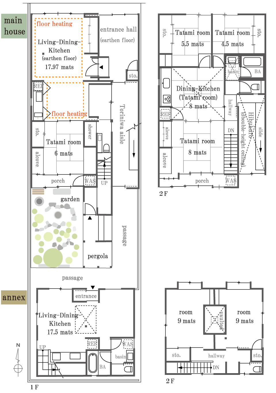 間取り図＿西陣・硯屋町の京町家（京都市上京区硯屋町）